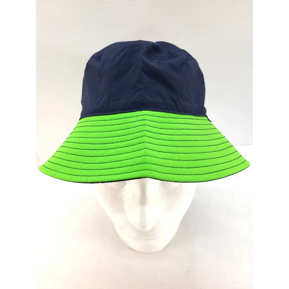 Columbia Bucket Hat Youth small medium Green Blue Reversible Outdoor Fishing